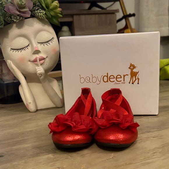 Baby Deer Other - #137 Baby Deer Sparkling Red Dress Shoes toddler girl size 8 NWTWB